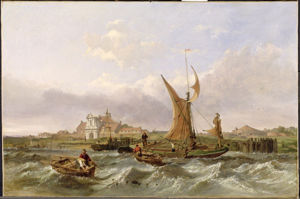 Fuerte de Tilbury - Viento contra la marea, 1853 de Clarkson Frederick Stanfield