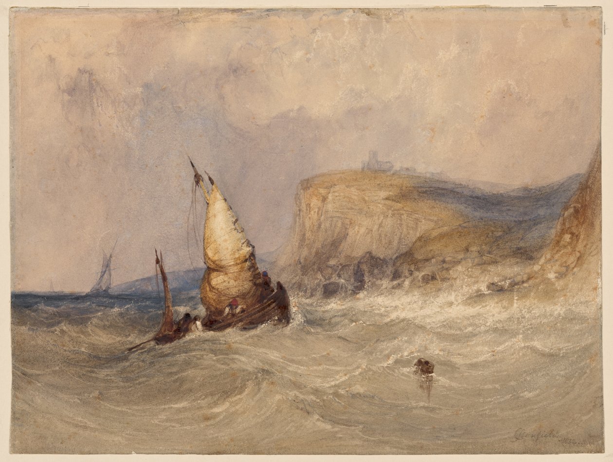 Ships Off Whitby (acuarela con goma arábiga sobre papel) de Clarkson Frederick Stanfield