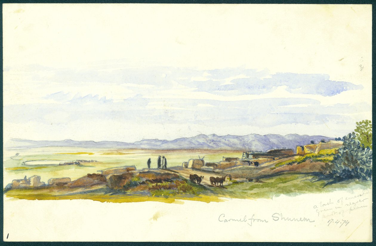 Carmelo desde Shunem, 1874 de Claude Conder