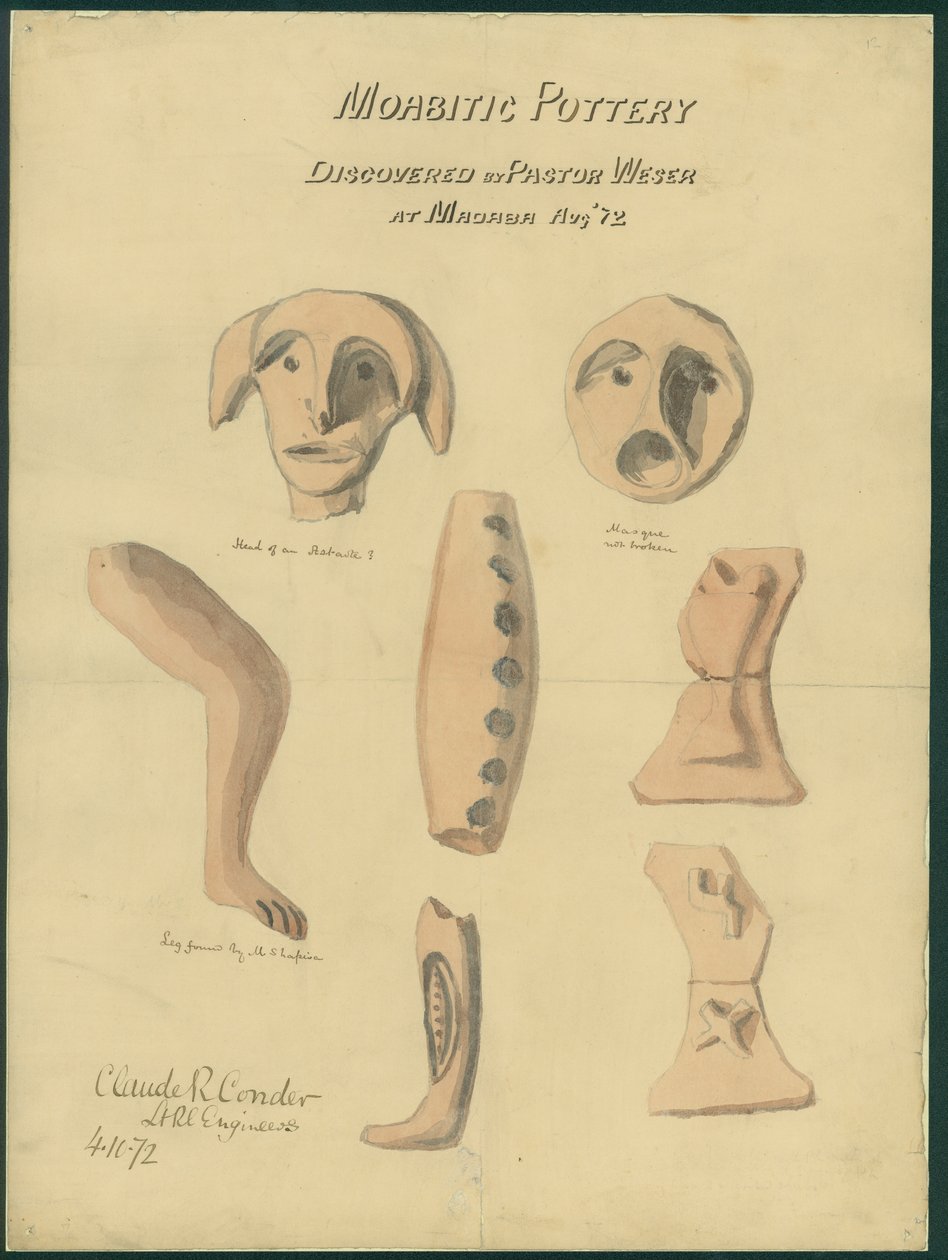 Cerámica moabita de la segunda colección del Sr. Shapira, 1872 de Claude Conder