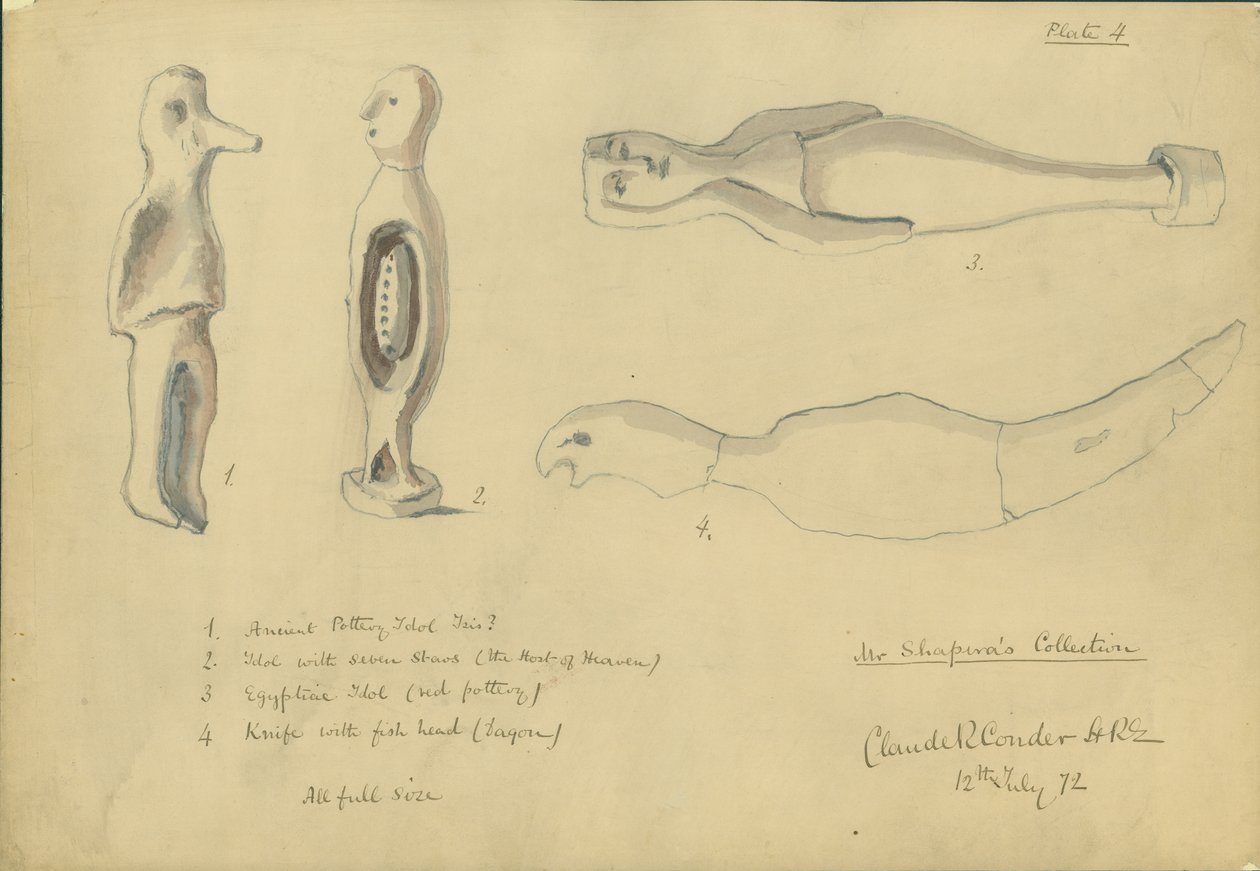 Colección del Sr. Shapira, lámina 4, 1872 de Claude Conder