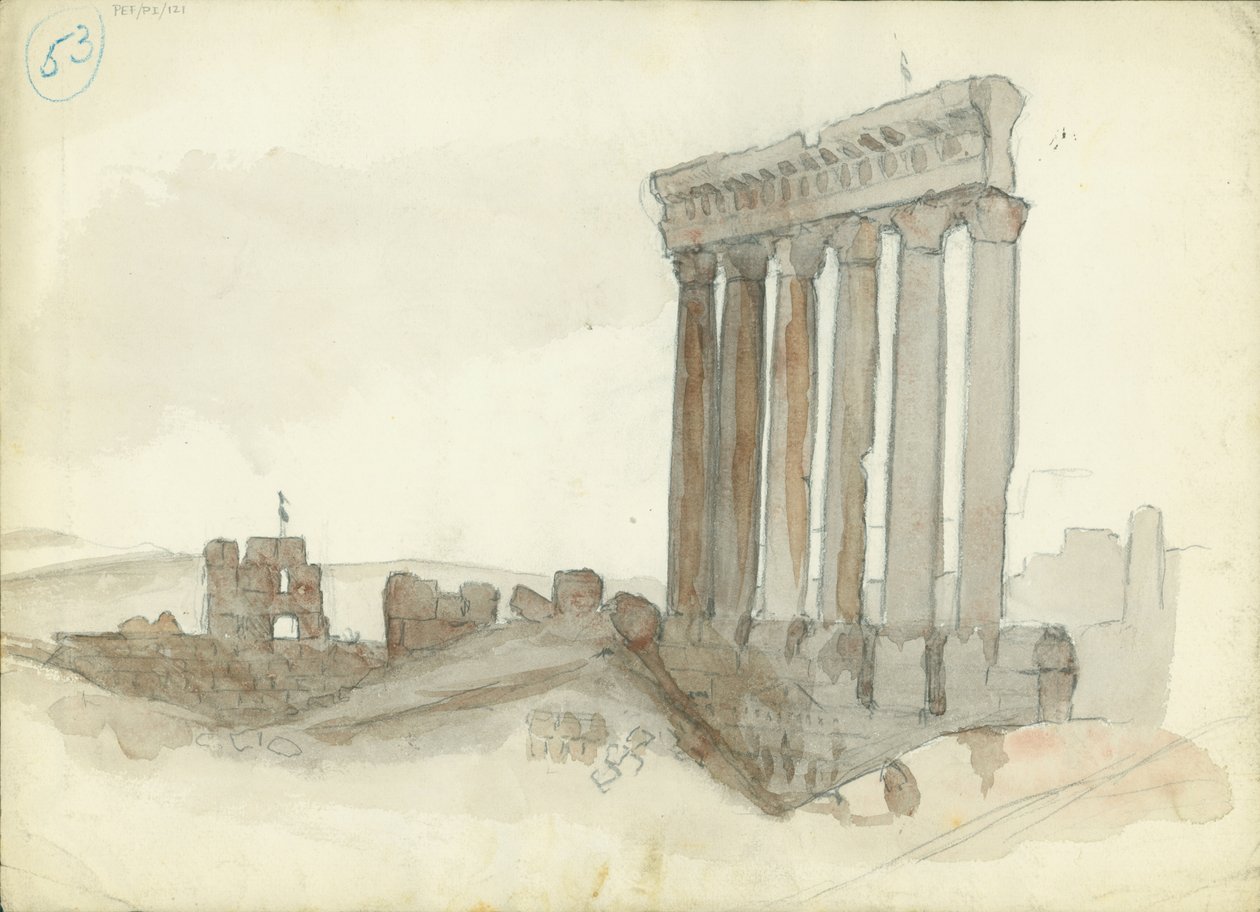Templo de Júpiter, Baalbeck de Claude Conder