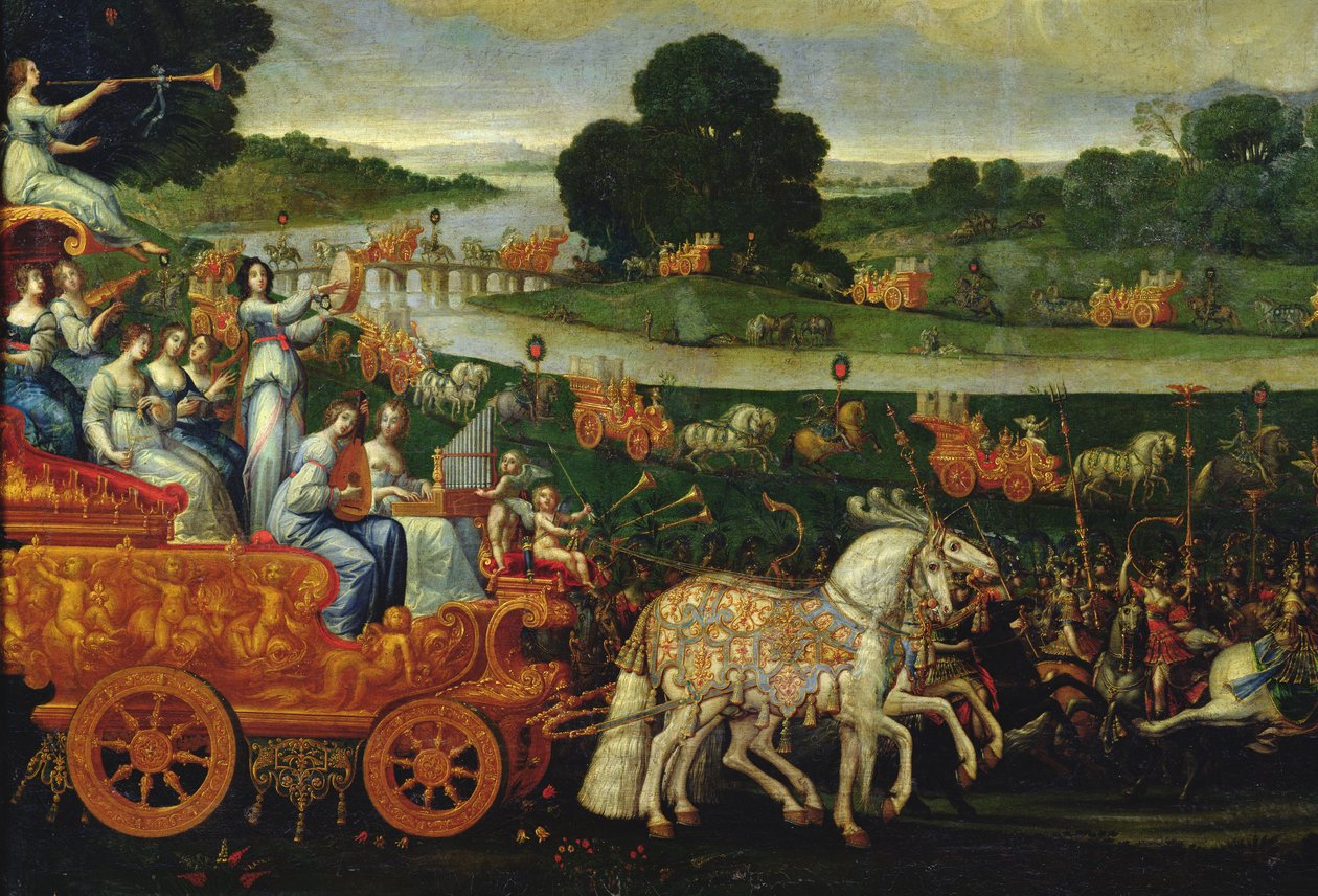 Tierra, (detalle) del carro izquierdo con nueve Musas, c.1640-41 de Claude Deruet