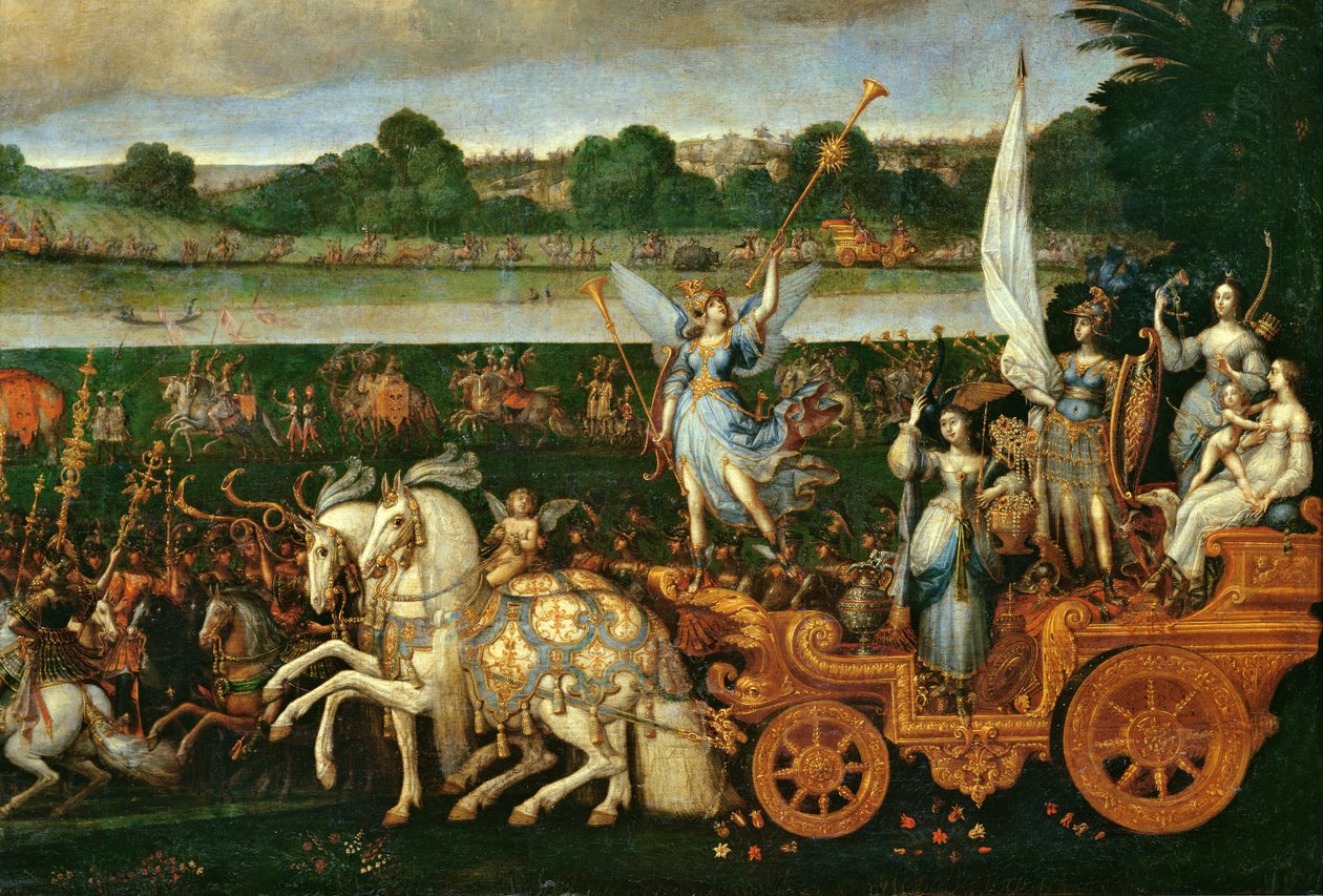 Tierra, detalle del lado derecho, c.1640-41 de Claude Deruet