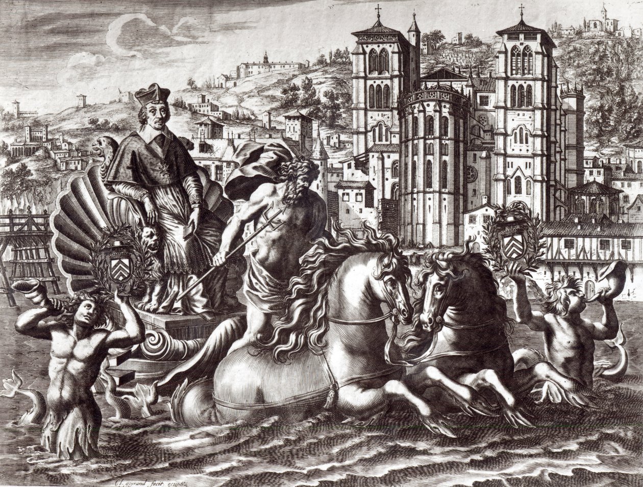Alegoría celebrando la nominación del Cardenal de Richelieu al cargo de Superintendente de Navegación y Comercio en octubre de 1626 de Claude Goyrand