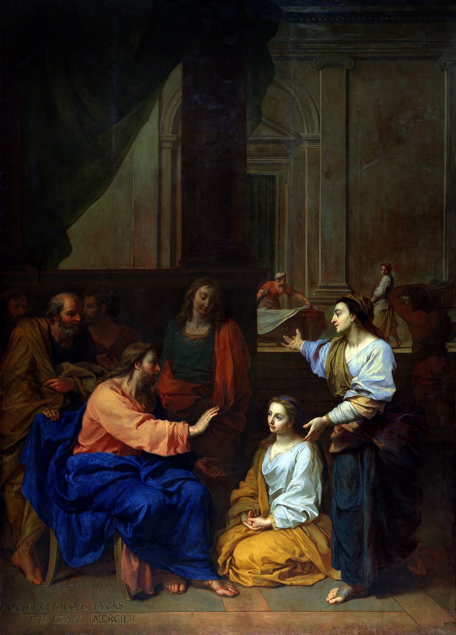 Cristo con Marta y María de Claude II Saint Paul
