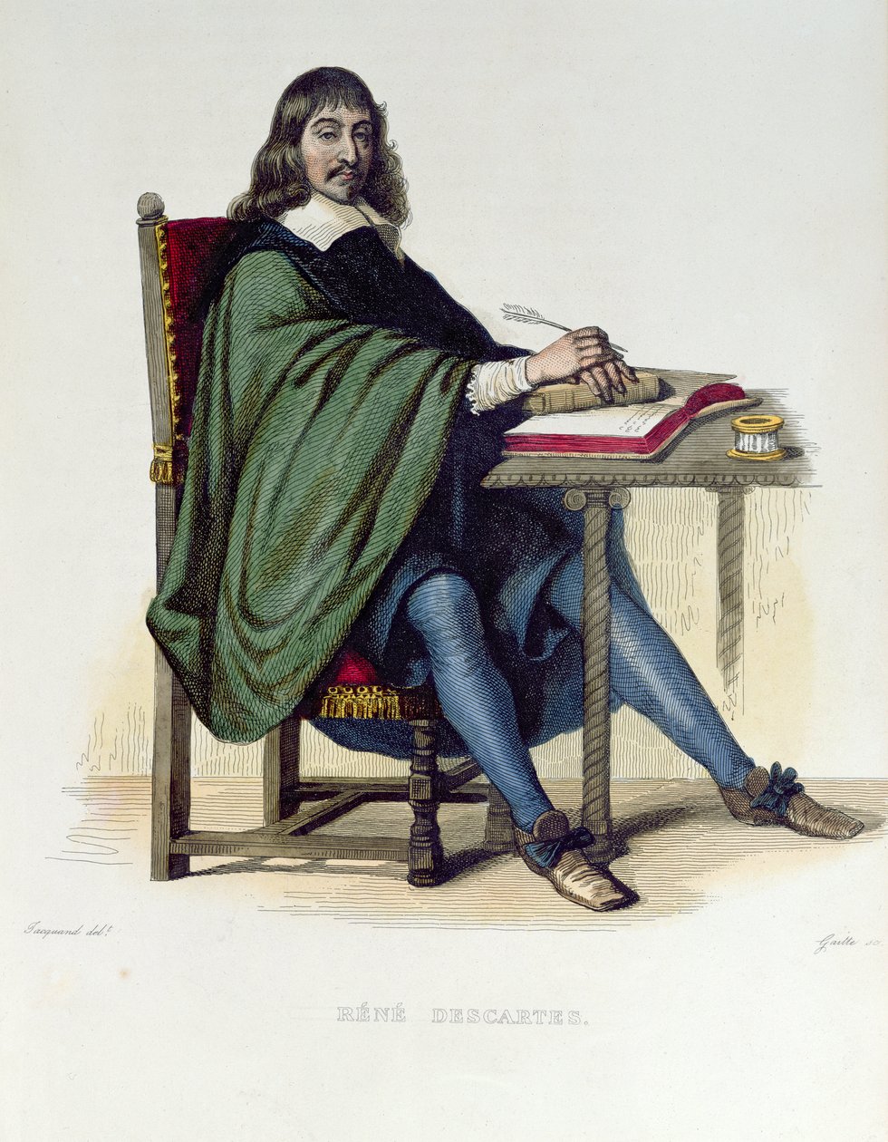 René Descartes (1596-1650), ilustración de 