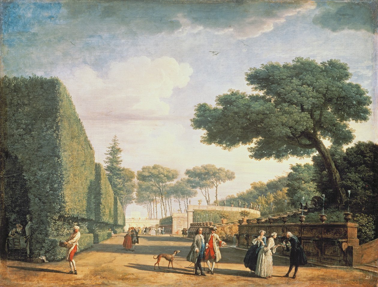 Vista en el parque de Villa Pamphili, 1749 de Claude Joseph Vernet