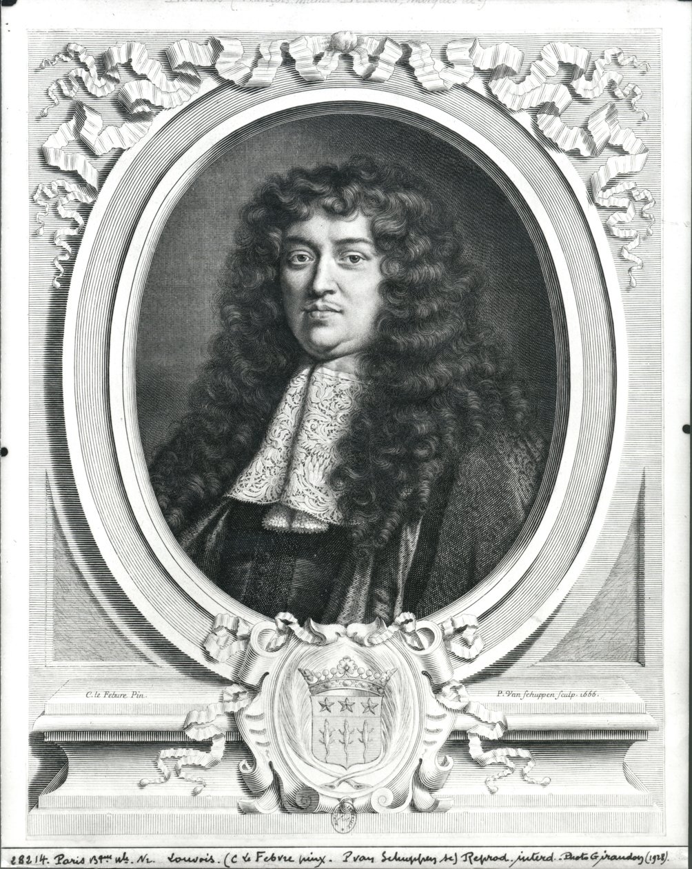 Francois-Michel Le Tellier (1643-1715) Marqués de Louvois, grabado por Jacques van Schuppen, 1666 de Claude Lefebvre