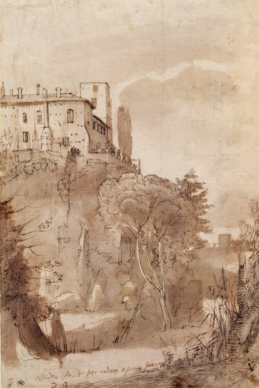 Un camino fuera de las murallas de Roma, c.1627-30 de Claude Lorrain
