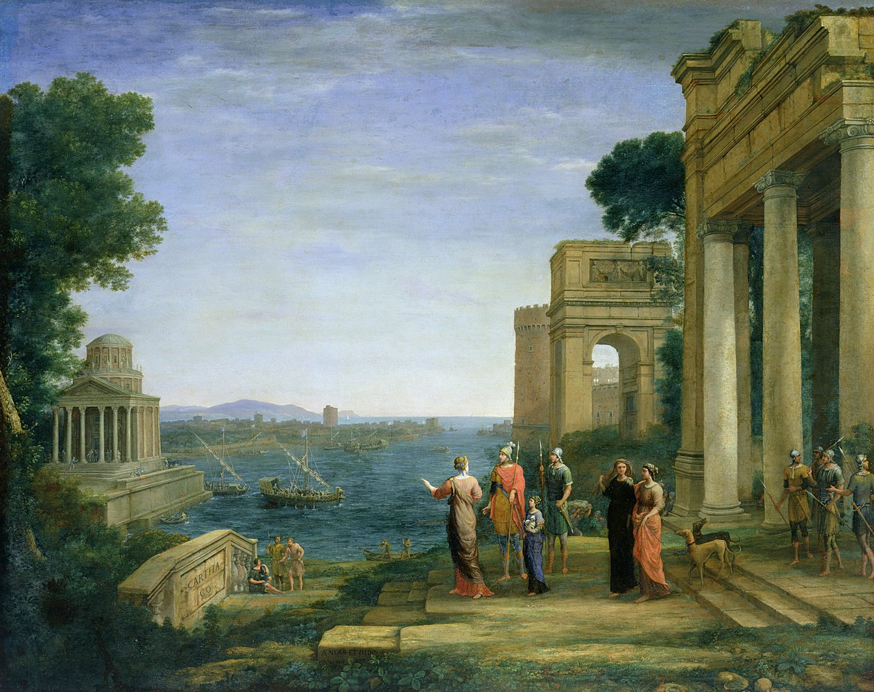 Eneas y Dido en Cartago, 1675 de Claude Lorrain