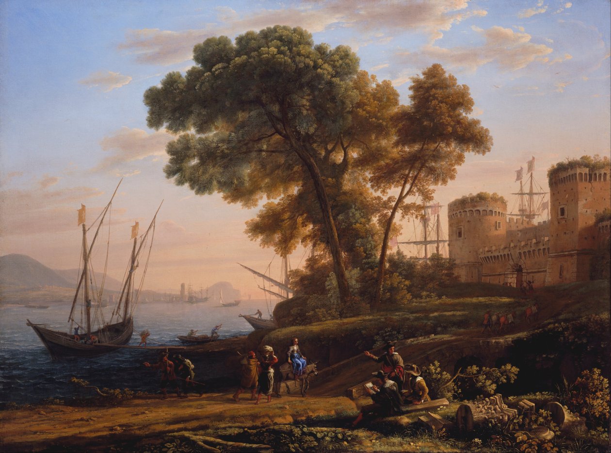 Un artista estudiando de la naturaleza de Claude Lorrain
