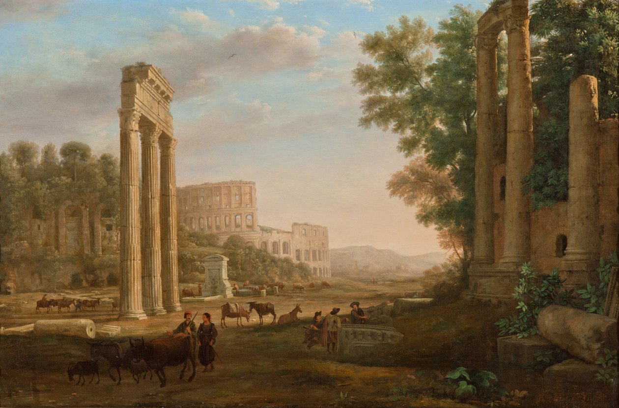 Capricho con ruinas del Foro Romano de Claude Lorrain