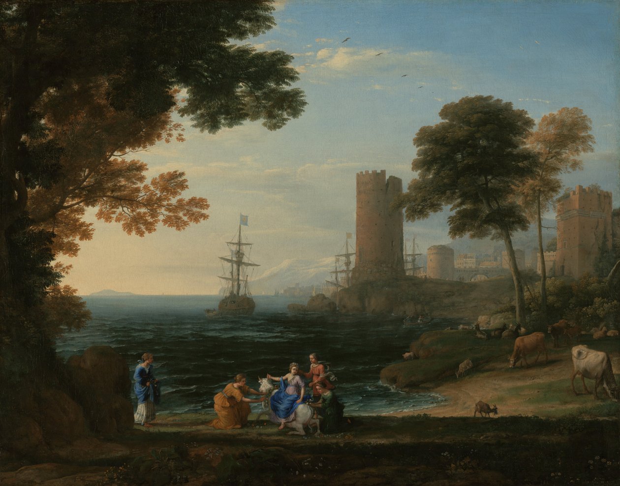 Vista costera con el rapto de Europa de Claude Lorrain