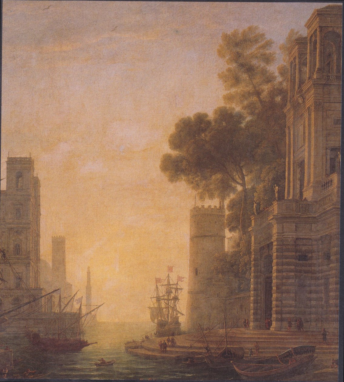 El embarque de Santa Paula en Ostia de Claude Lorrain