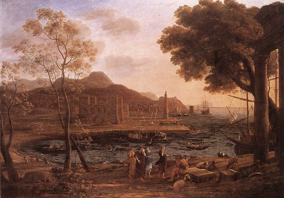 Escena portuaria con las Heliades llorando de Claude Lorrain