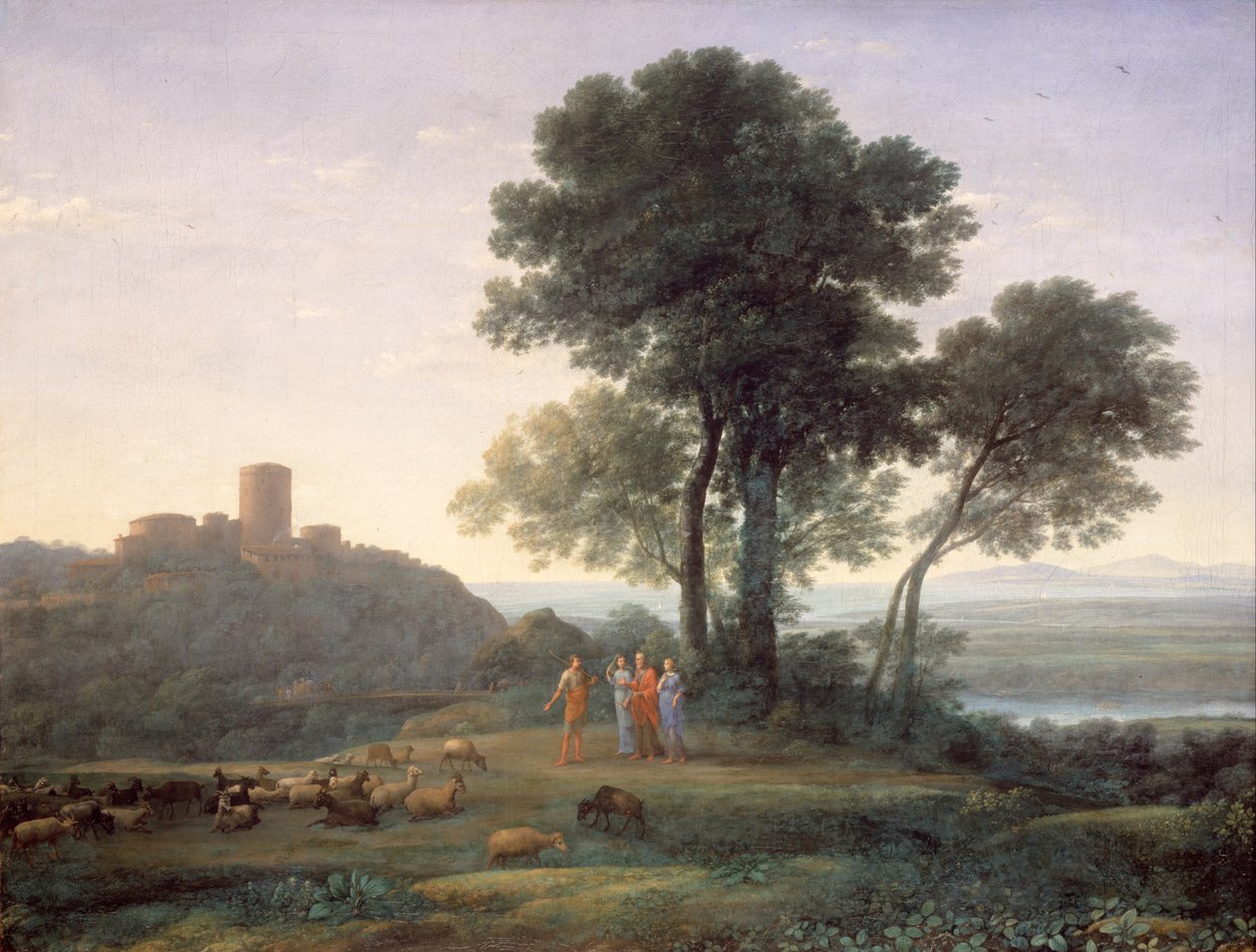 Jacob con Labán y sus hijas de Claude Lorrain