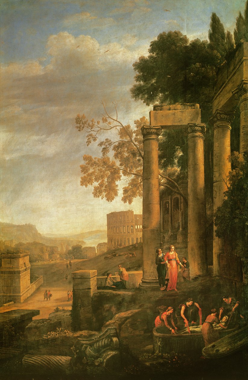 Paisaje, el entierro de Santa Serapia de Claude Lorrain