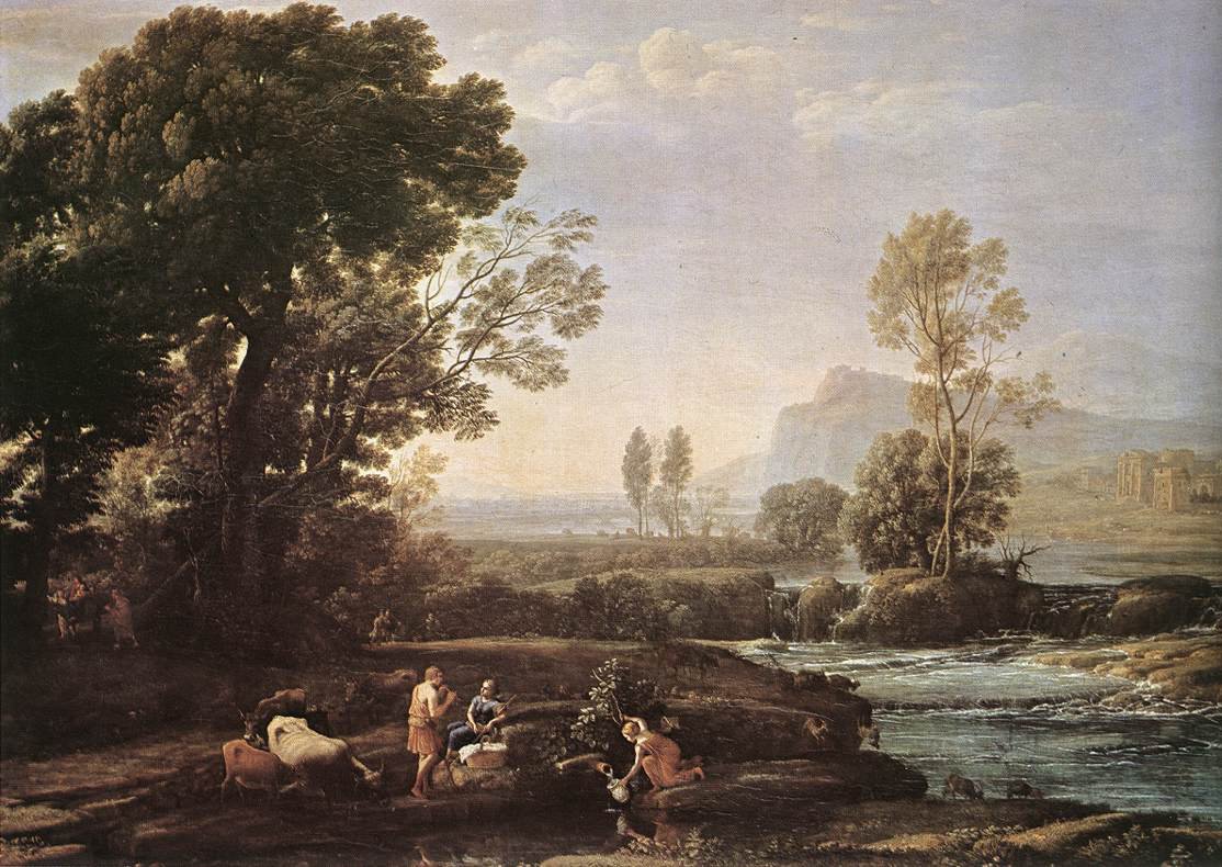 Paisaje con descanso en la huida a Egipto de Claude Lorrain