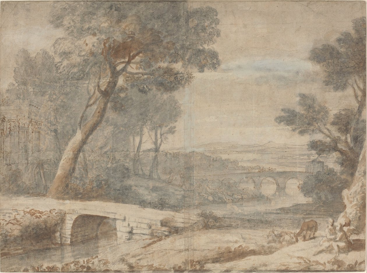 El descanso durante la huida a Egipto (finales del siglo XVII) de Claude Lorrain