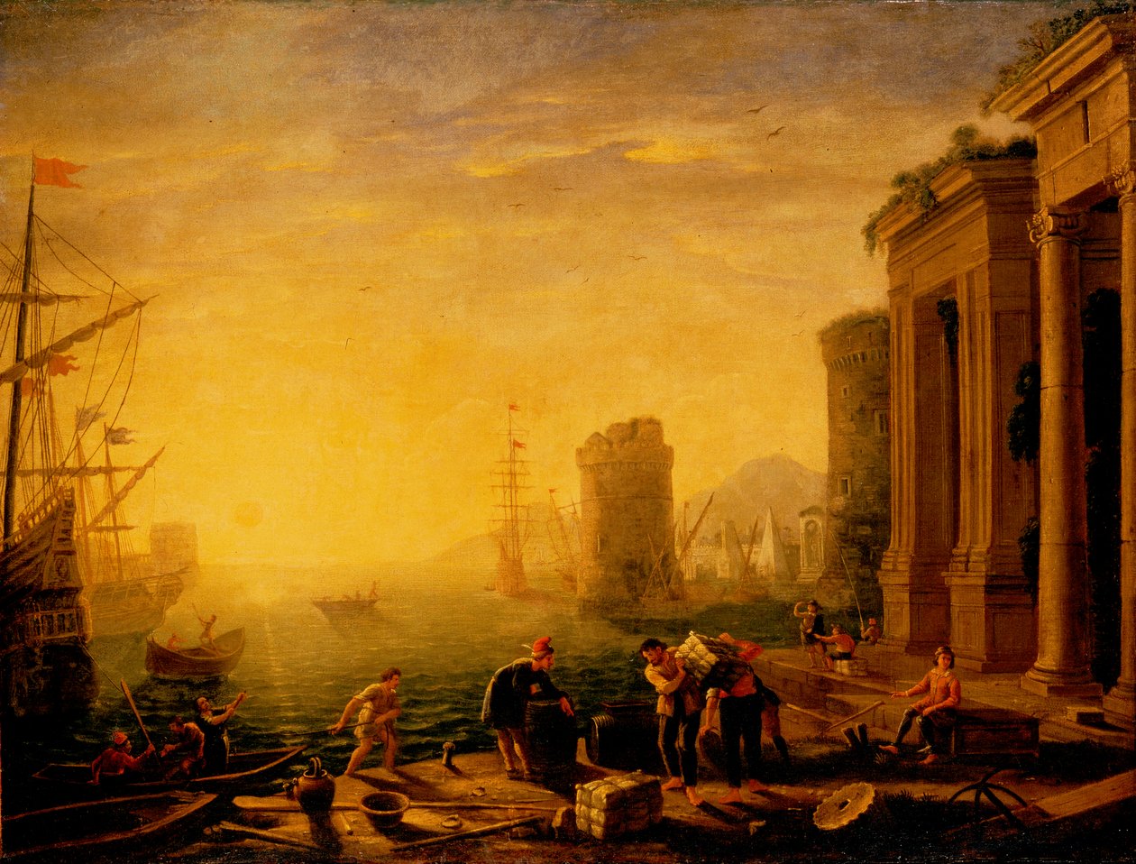 Mañana en el puerto de Claude Lorrain