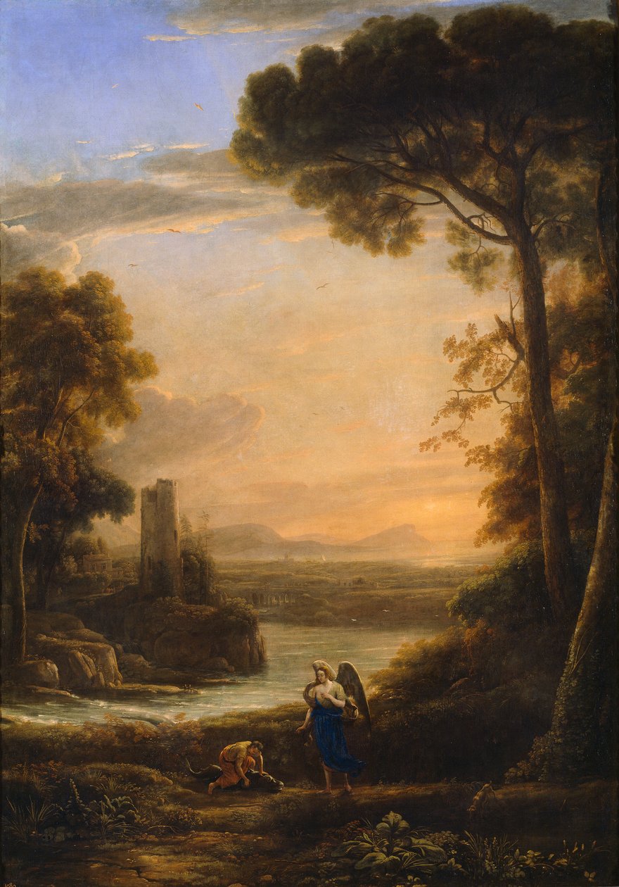 Paisaje con Tobías y el Arcángel Rafael de Claude Lorrain