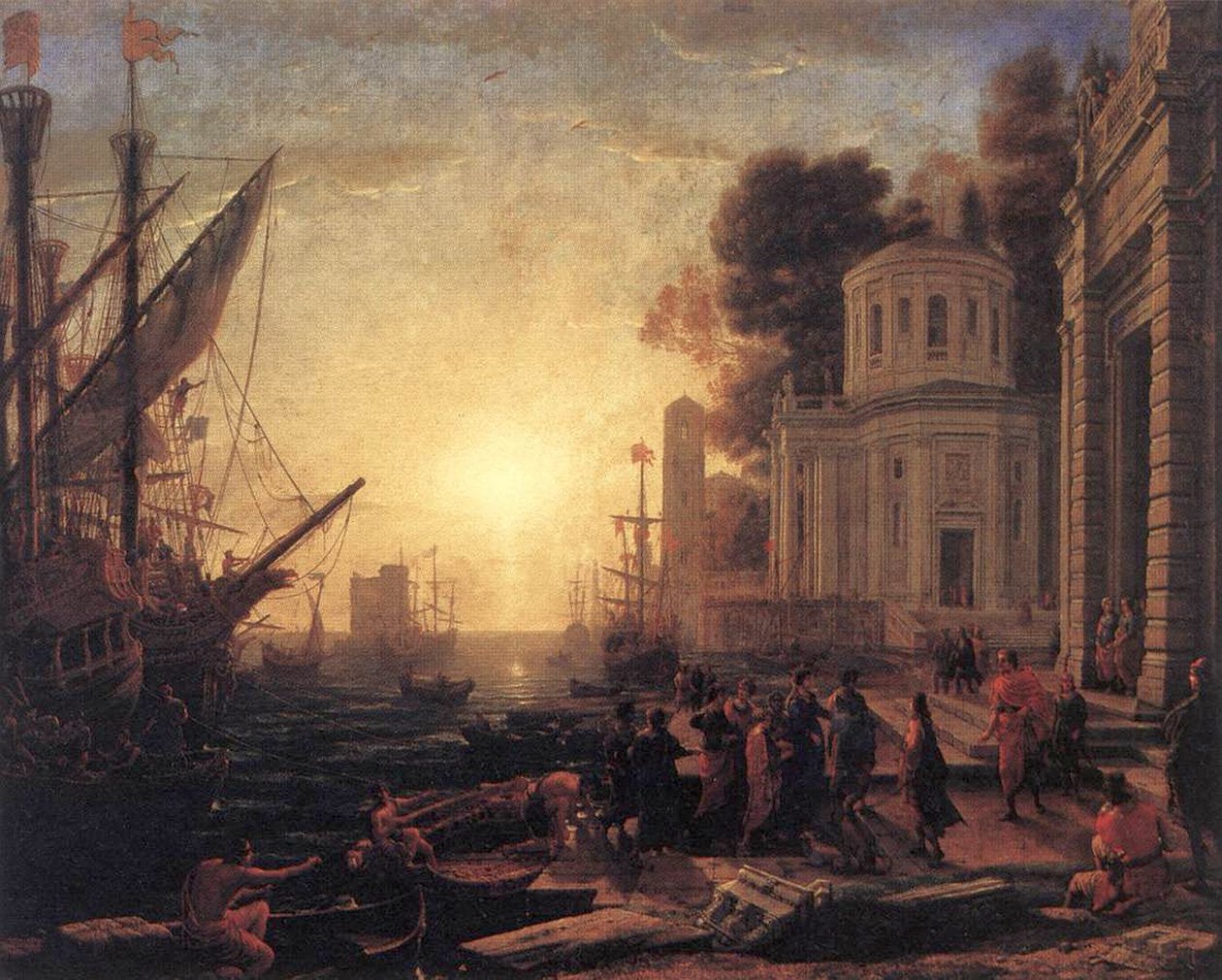 El desembarco de Cleopatra en Tarso de Claude Lorrain