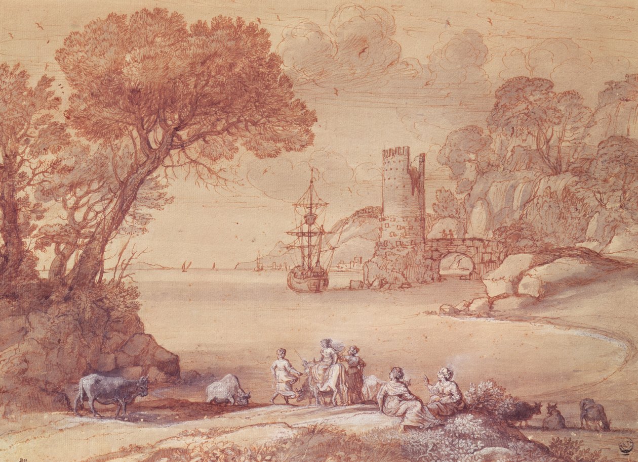 El rapto de Europa, 1655 de Claude Lorrain