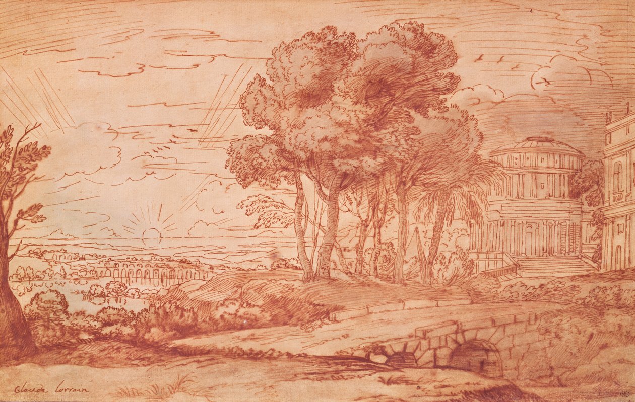 El Templo de Apolo en la isla de Delos, c.1648 de Claude Lorrain