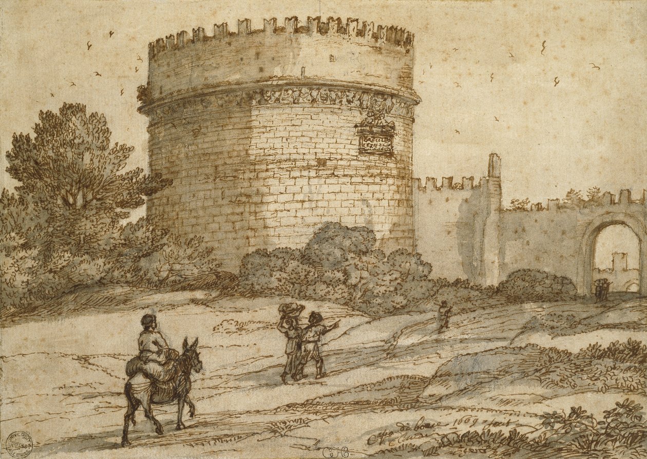 Tumba de Cecilia Metella, 1669 de Claude Lorrain