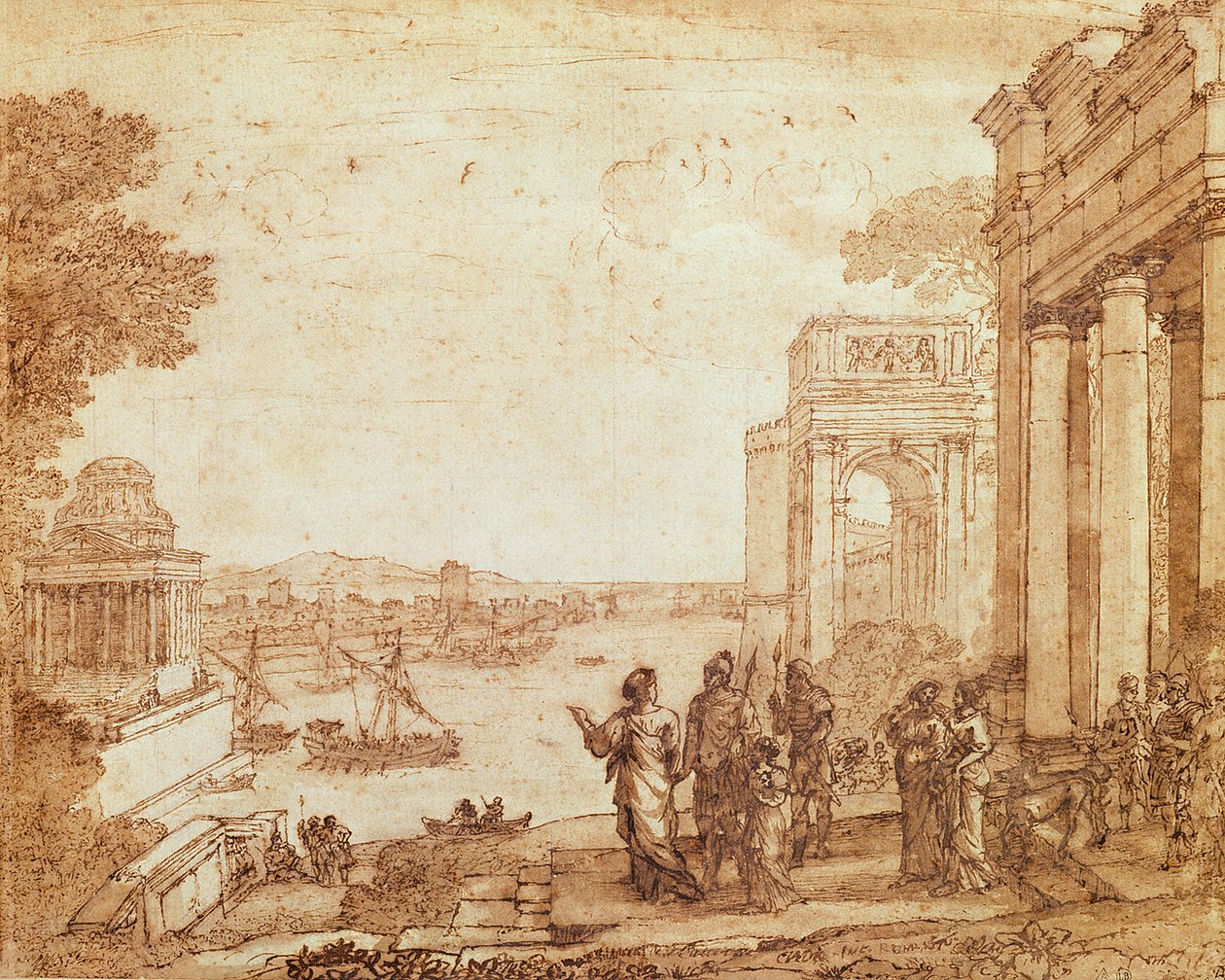 Vista de Cartago con Dido y Eneas de Claude Lorrain