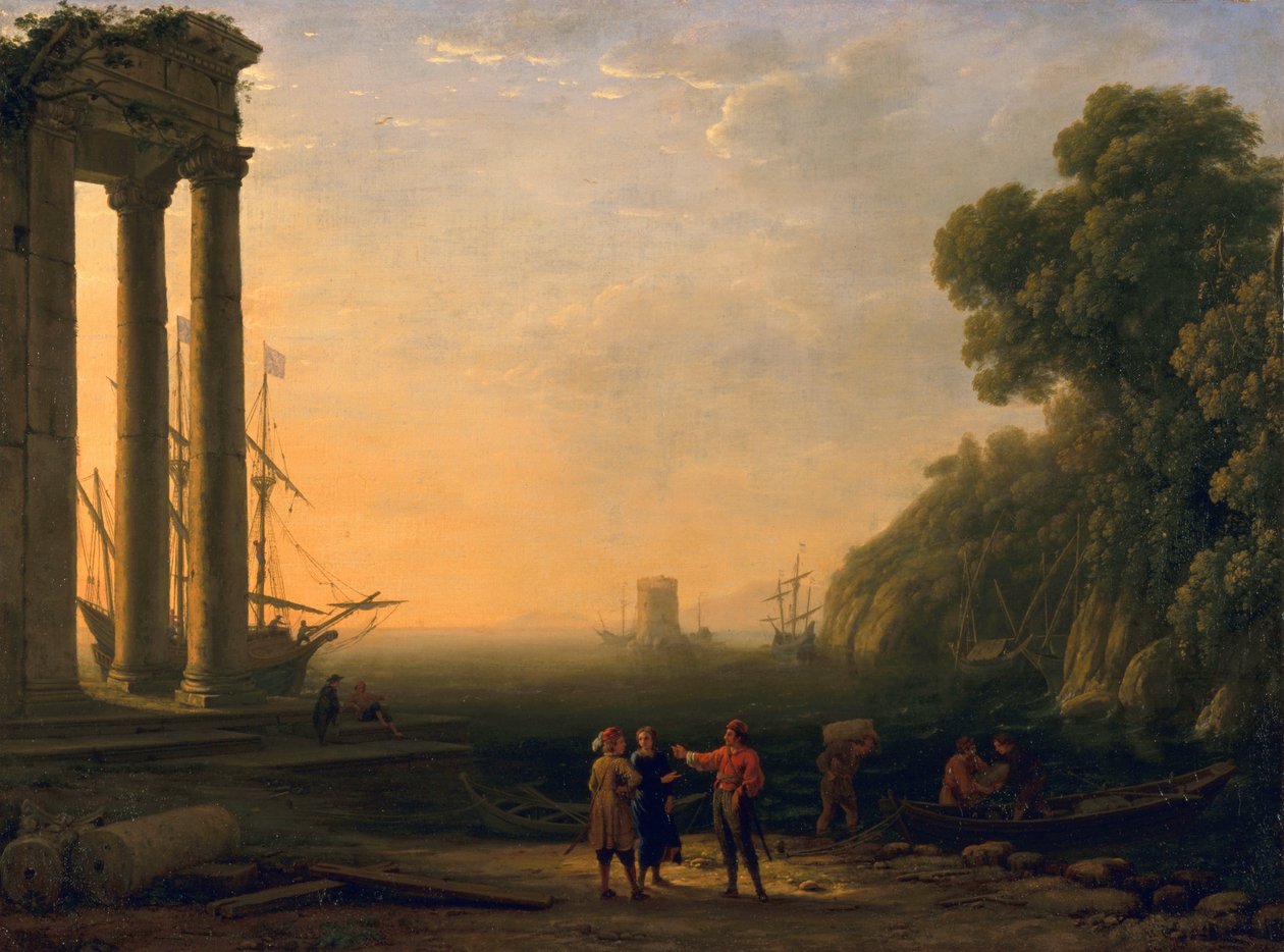 Vista del puerto, 1633-34 de Claude Lorrain