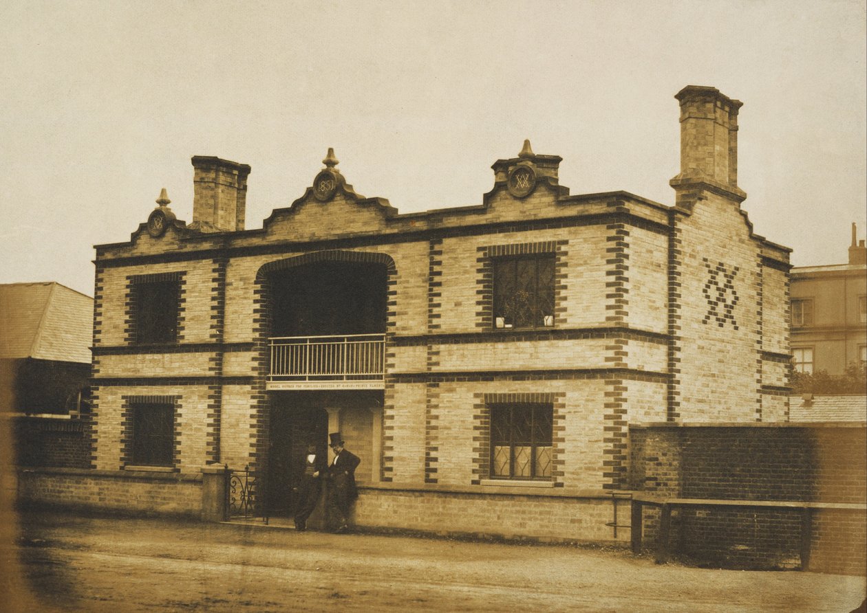 La Gran Exposición, 1851- Casa modelo para familias diseñada por SAR el Príncipe Alberto de Claude Marie Ferrier