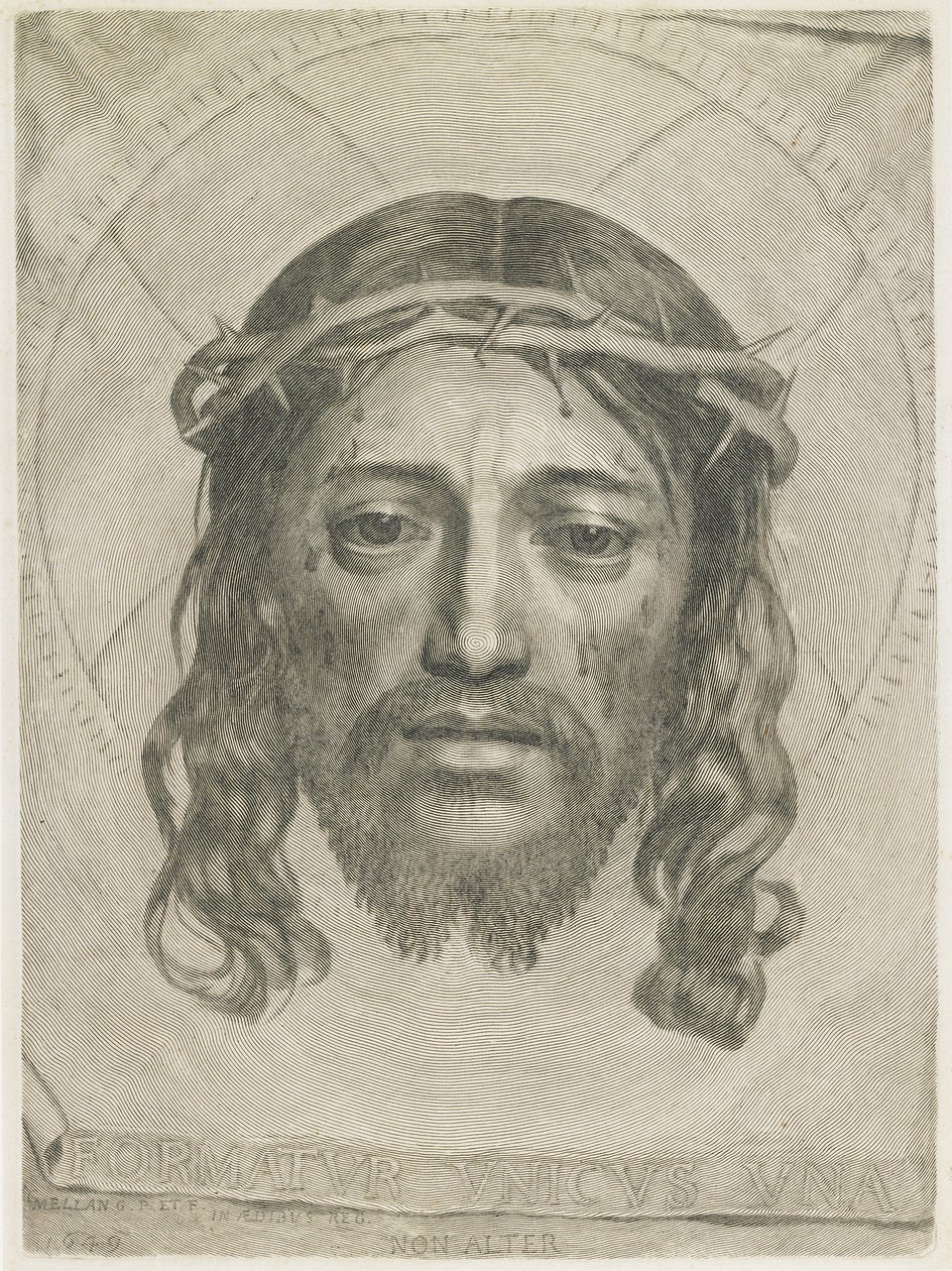 El Sudario de Santa Verónica, 1649 de Claude Mellan