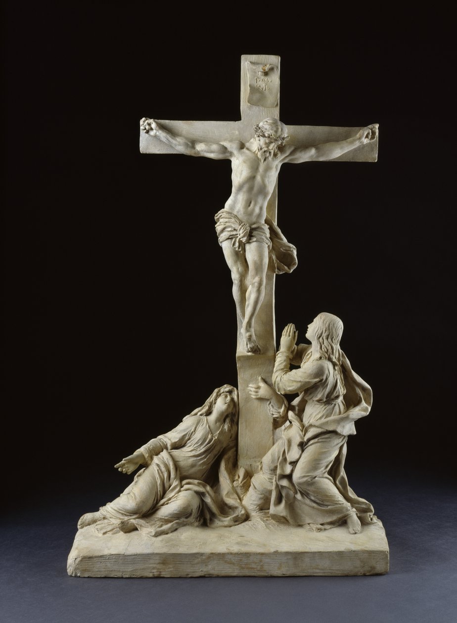 Crucifixión, con la Virgen María y San Juan Evangelista, 1785 de Claude Michel Clodion