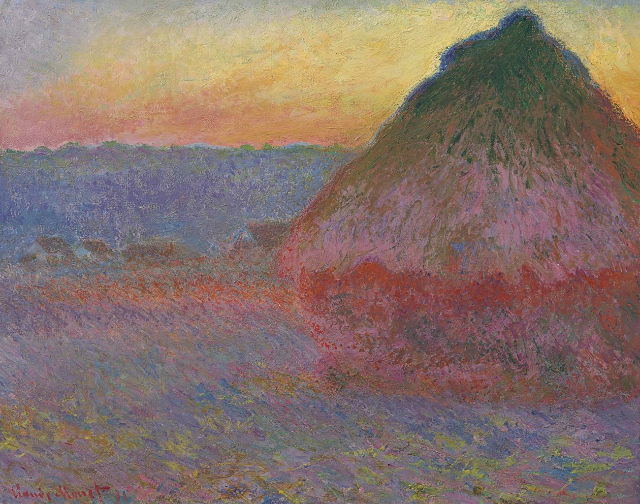Almiar a la luz del sol de Claude Monet