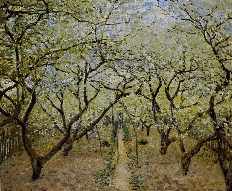 Verger en fleurs de Claude Monet