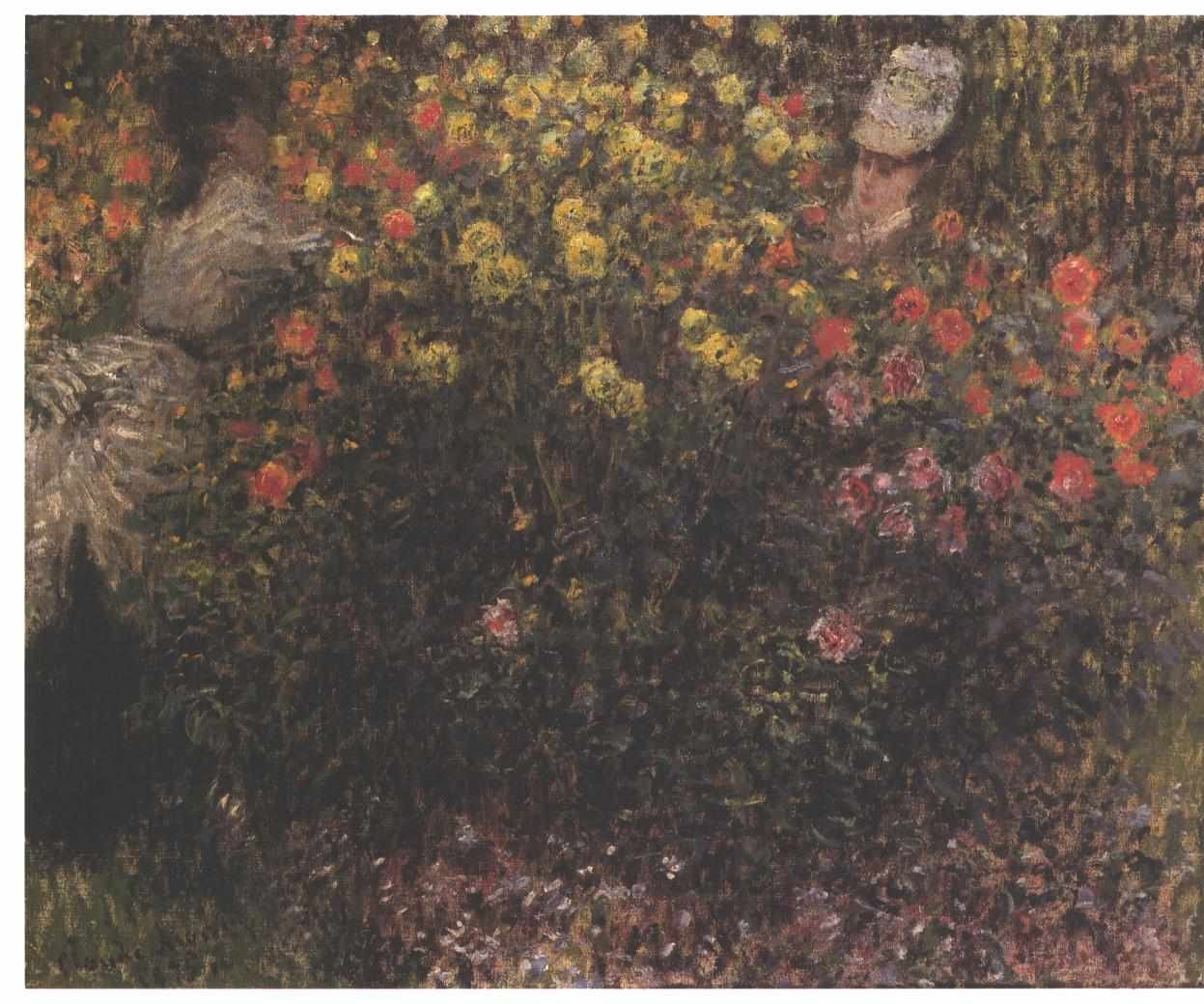 Mujeres entre dalias de Claude Monet