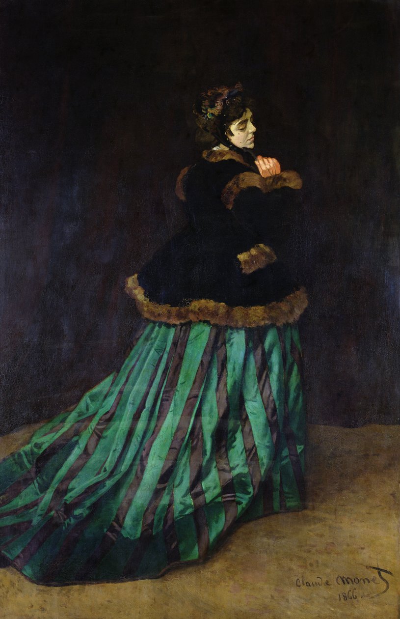 Camille, o La Mujer del Vestido Verde, 1866 de Claude Monet