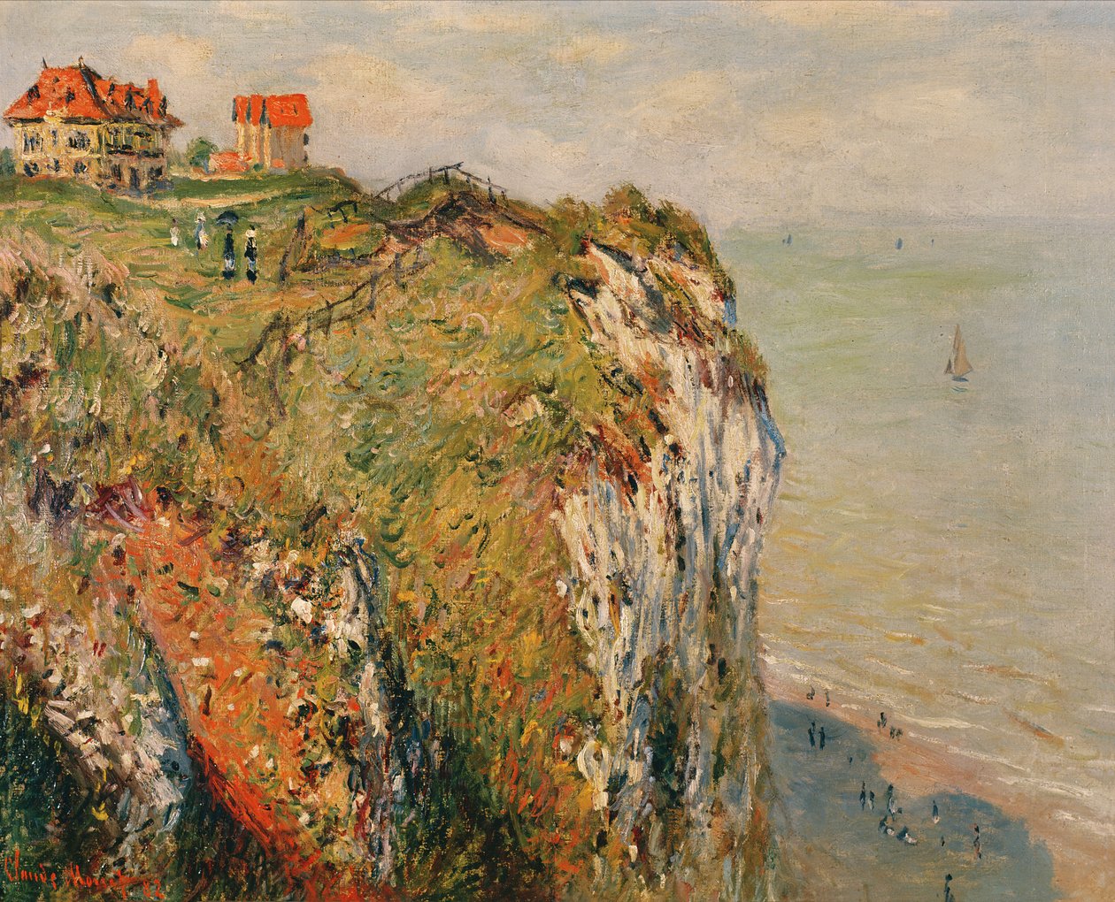 Acantilado en Dieppe, 1882 de Claude Monet