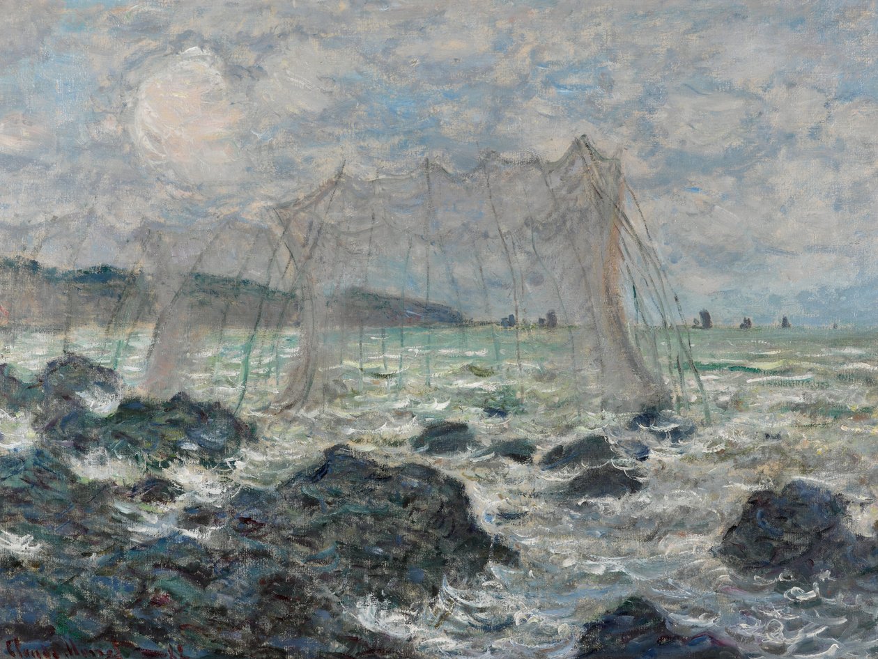 Redes de pesca en Pourville de Claude Monet