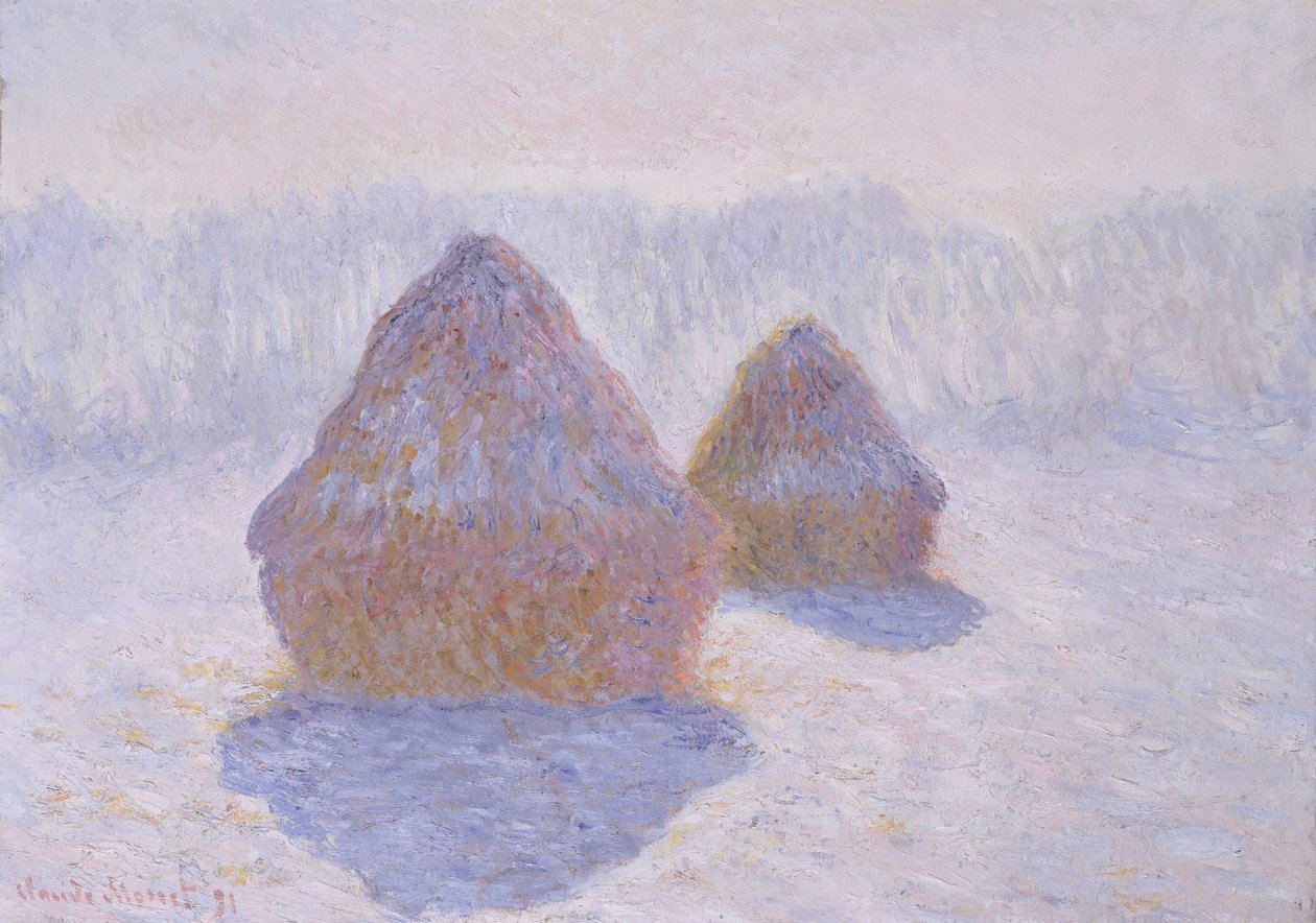 Almiar (Efecto de Nieve y Sol) de Claude Monet