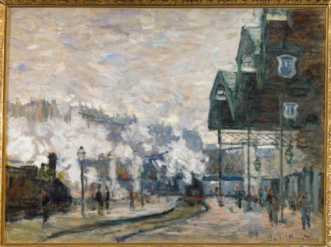 La estación Saint-Lazare, vista exterior de Claude Monet