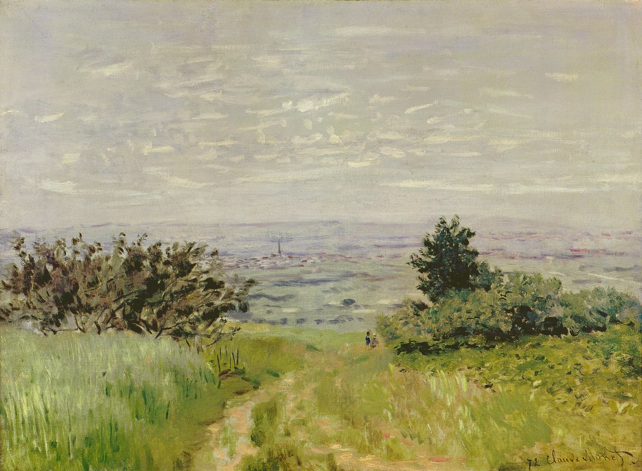 Paisaje, vista completa de Argenteuil (Colinas de Sannois), 1872 de Claude Monet
