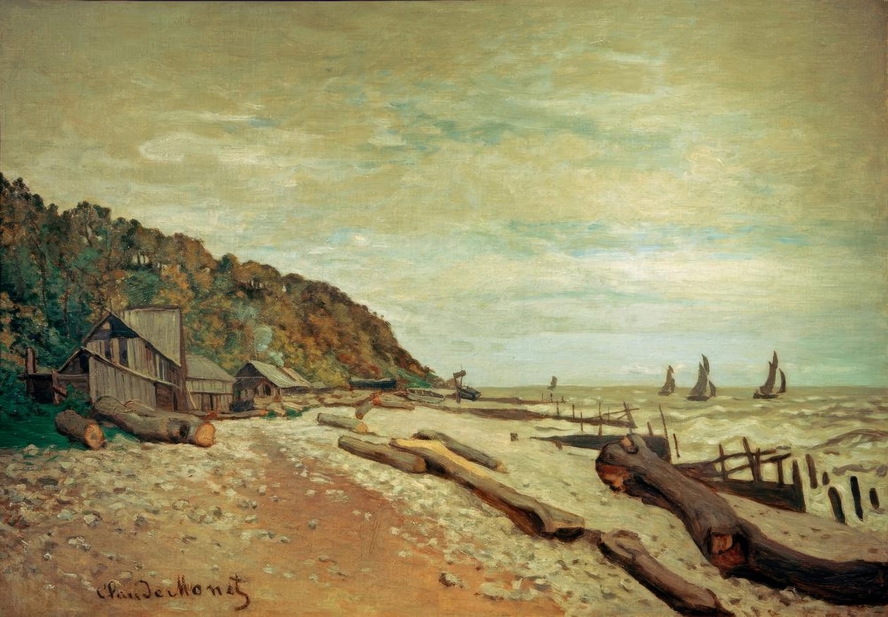 El astillero de pequeños barcos, cerca de Honfleur de Claude Monet