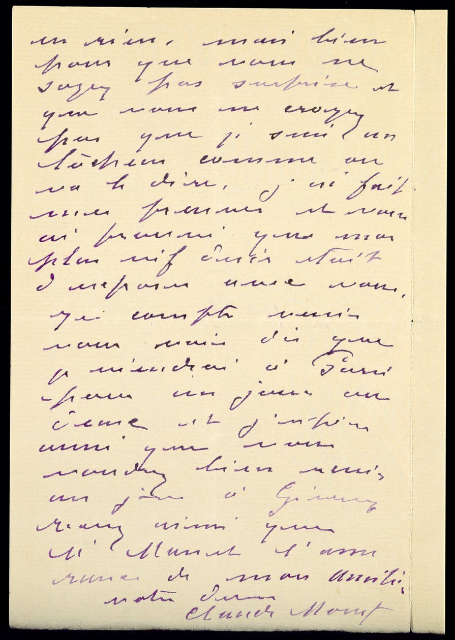 Carta de Claude Monet a Berthe Morisot, 1888 de Claude Monet