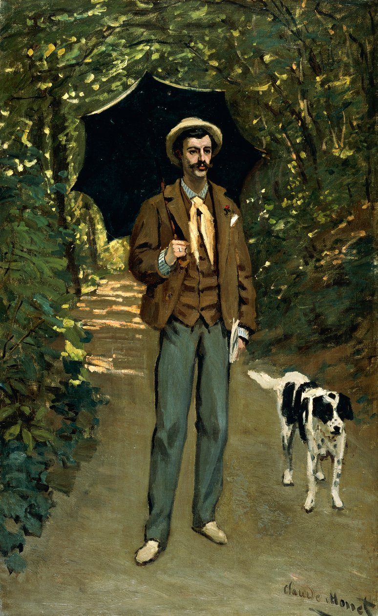 Hombre con paraguas, c.1868-69 de Claude Monet