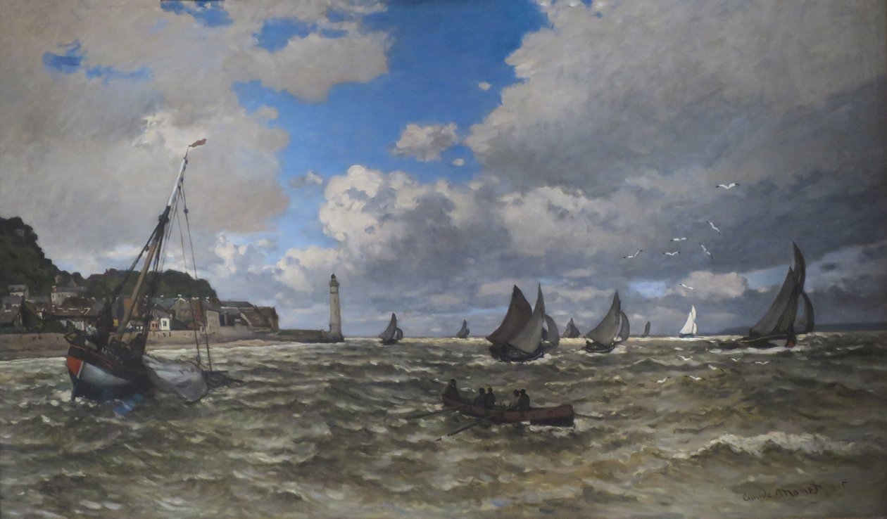 Desembocadura del Sena, Honfleur por Claude Monet, 1865, óleo sobre lienzo, Museo Norton Simon de Claude Monet