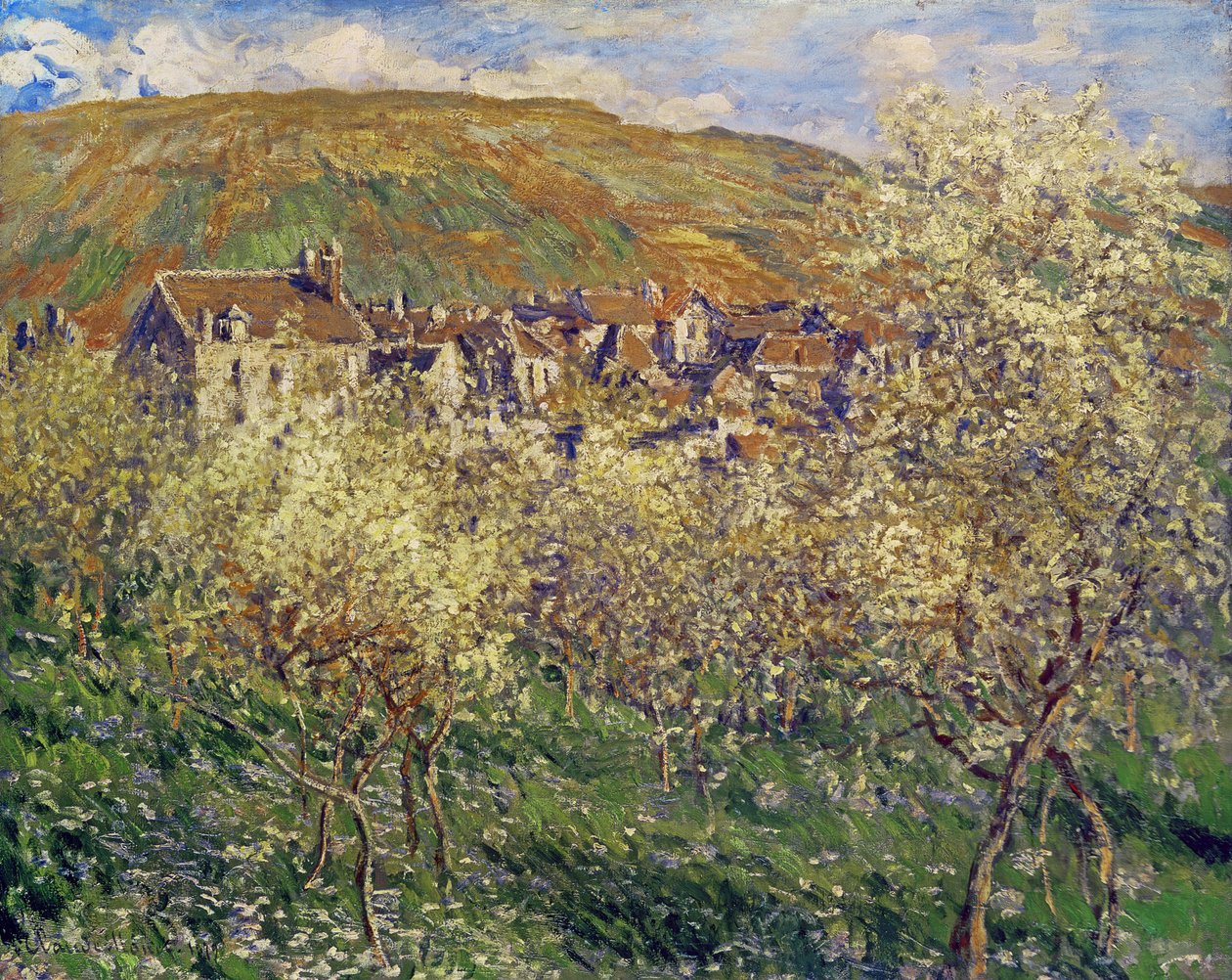 Cerezos en flor, 1879 de Claude Monet