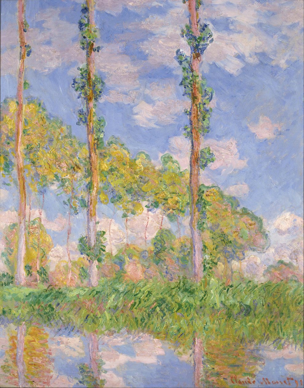 Álamos al sol de Claude Monet